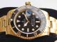 Perfect Replica VR MAX Rolex Submariner 18k Gold Oyster Band Black Face All Gold 40mm Watch (3)_th.jpg